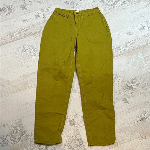 Vintage Moda International Olive Green Mom Jeans Size 8 - Picture 1 of 8